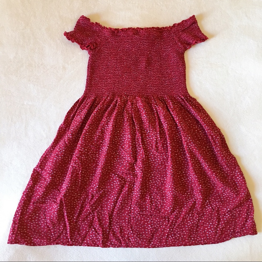 Red off-the-shoulder Brandy Melville dress